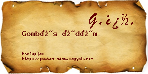 Gombás Ádám névjegykártya