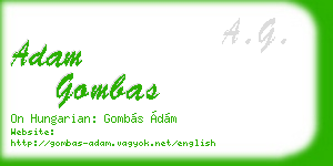 adam gombas business card